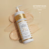 Satin moisturizing body milk with golden dust