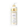 Satin moisturizing body milk with golden dust